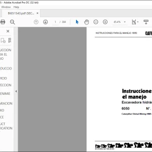 Caterpillar Excavadora hidráulica 6050 INSTRUCCIONES PARA EL MANEJO - PDF DOWNLOAD (Russian)
