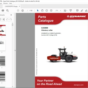 DYNAPAC CA5000 Vibratory Roller Parts Catalog Manual 4812163260 PDF DOWNLOAD