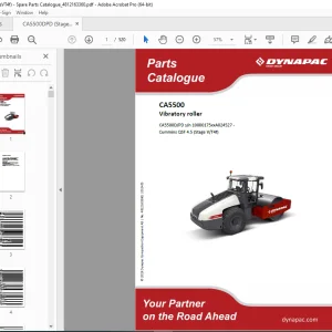 DYNAPAC CA5500 Vibratory Roller Parts Catalog Manual 4812163360 PDF DOWNLOAD