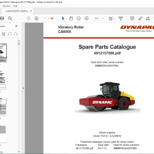 DYNAPAC CA6000 Vibratory Roller Parts Catalog Manual 4812157088 PDF DOWNLOAD