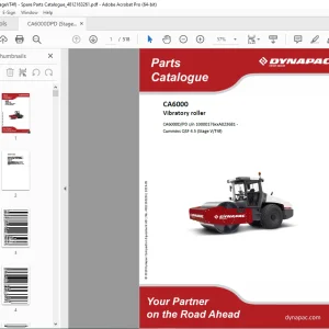 DYNAPAC CA6000 Vibratory Roller Parts Catalog Manual 4812163261 PDF DOWNLOAD