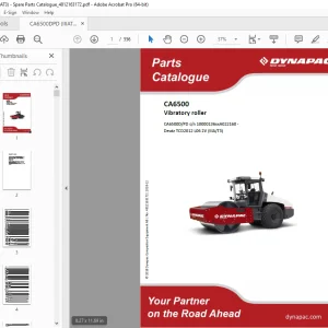 DYNAPAC CA6500 Vibratory Roller Parts Catalog Manual 4812163172 PDF DOWNLOAD