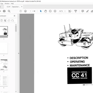 DYNAPAC CC 41 Vibratory Roller Operators Manual PDF DOWNLOAD