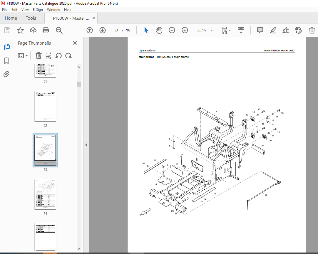 DYNAPAC F1800W Wheeled paver Parts Manual PDF DOWNLOAD - HeyDownloads ...