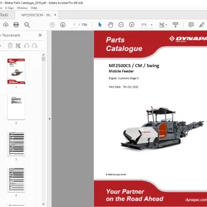 DYNAPAC MF2500CS CL CM Swing Mobile Feeder Parts Manual PDF DOWNLOAD