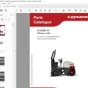 DYNAPAC Vibratory Roller CC1100C VI  Parts Manual 4812161454 PDF DOWNLOAD
