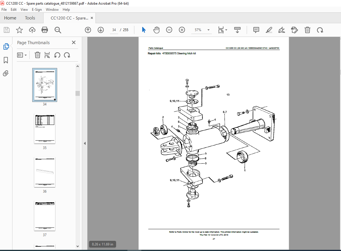 DYNAPAC Vibratory Roller CC1200 CC Parts Manual 4812159867 PDF DOWNLOAD ...