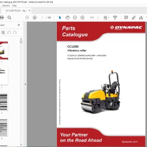 DYNAPAC Vibratory Roller CC1200 Parts Manual 4812156179 PDF DOWNLOAD
