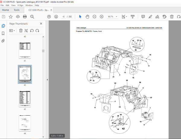 DYNAPAC Vibratory Roller CC1200 Parts Manual 4812156179 PDF DOWNLOAD ...