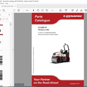 DYNAPAC Vibratory Roller CC1200 VI Parts Manual 4812161456A PDF DOWNLOAD