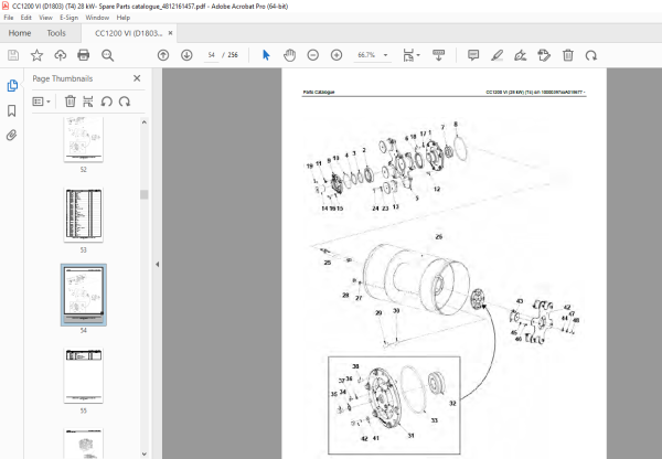 DYNAPAC Vibratory Roller CC1200 VI Parts Manual 4812161457A PDF ...