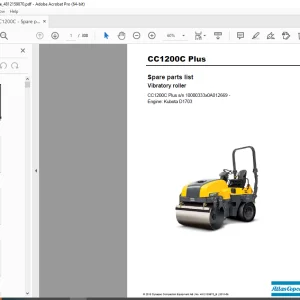 DYNAPAC Vibratory Roller CC1200C Plus Parts Manual 4812159870_B PDF DOWNLOAD