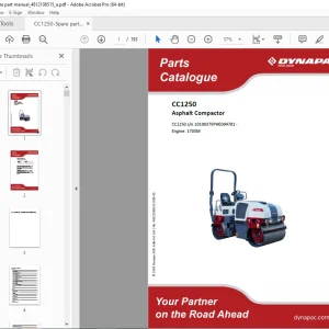 DYNAPAC Vibratory Roller CC1250 Parts Manual 4812108515 PDF DOWNLOAD