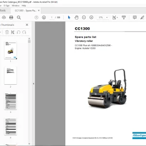DYNAPAC Vibratory Roller CC1300 Parts Manual 4812159868_B PDF DOWNLOAD