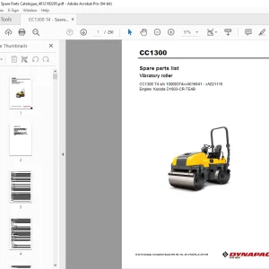DYNAPAC Vibratory Roller CC1300 Parts Manual 4812160295_A PDF DOWNLOAD