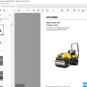 DYNAPAC Vibratory Roller CC1300C Parts Manual 48121160296 PDF DOWNLOAD