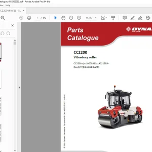 DYNAPAC Vibratory Roller CC2200  Parts Manual 48121162285 PDF DOWNLOAD