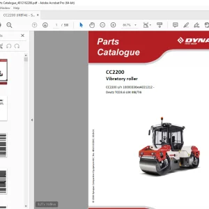 DYNAPAC Vibratory Roller CC2200  Parts Manual 48121162286 PDF DOWNLOAD