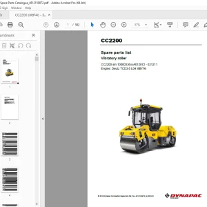 DYNAPAC Vibratory Roller CC2200 Parts Manual 4812159872_B PDF DOWNLOAD