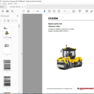 DYNAPAC Vibratory Roller CC2200 Parts Manual 4812159890_C PDF DOWNLOAD