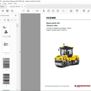 DYNAPAC Vibratory Roller CC2300 Parts Manual 4812159891_B PDF DOWNLOAD