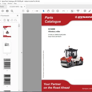 DYNAPAC Vibratory Roller CC3200 Parts Manual 4812162289 PDF DOWNLOAD