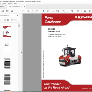 DYNAPAC Vibratory Roller CC3300 Parts Manual 4812162294 PDF DOWNLOAD
