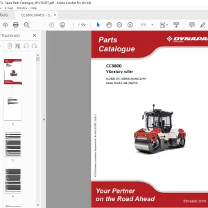 DYNAPAC Vibratory Roller CC3800 Parts Manual 4812162297 PDF DOWNLOAD