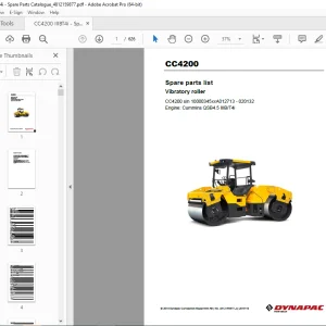 DYNAPAC Vibratory Roller CC4200 Parts Manual 4812159877_C PDF DOWNLOAD