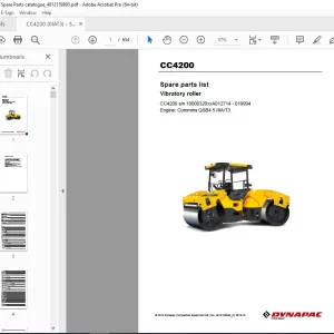 DYNAPAC Vibratory Roller CC4200 Parts Manual 4812159895_C PDF DOWNLOAD