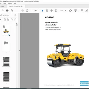 DYNAPAC Vibratory Roller CC4200 Parts Manual 4812265241 PDF DOWNLOAD