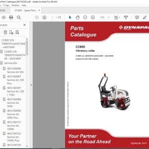 DYNAPAC Vibratory Roller CC800 Parts Manual 4812162261 PDF DOWNLOAD