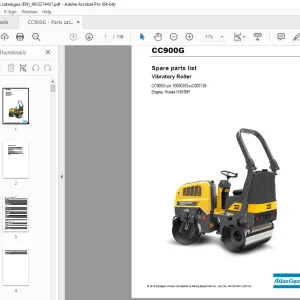 DYNAPAC Vibratory Roller CC900G Parts Manual 4812274426 PDF DOWNLOAD