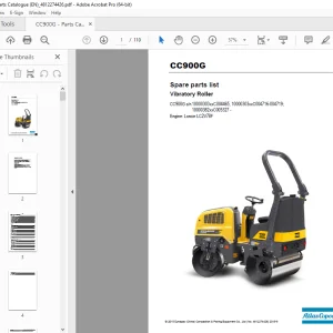 DYNAPAC Vibratory Roller CC900G Parts Manual 4812274426PDF DOWNLOAD