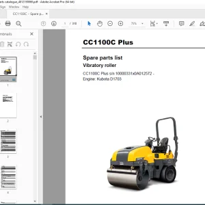 DYNAPAC Vibratory RollerCC1100C Plus Parts ManualSCC1200-1EN4 PDF DOWNLOAD