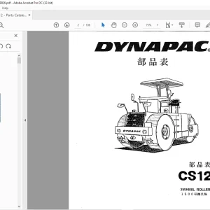 Dynapac 3WHEEL roller CS12 parts Manual  - PDF DOWNLOAD