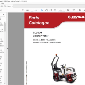 Dynapac CC1000 Vibratory Roller Parts Catalogue Manual - PDF DOWNLOAD