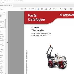 Dynapac CC1000 Vibratory Roller parts Catalogue Manual - PDF DOWNLOAD