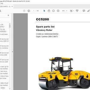 Dynapac CC5200 Vibratory roller Spare parts list Manual - PDF DOWNLOAD