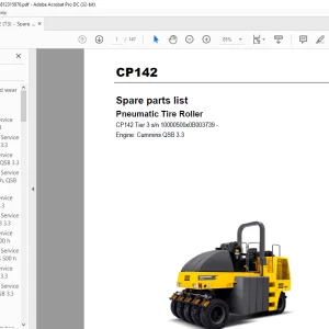 Dynapac Pneumatic Tire Roller CP142 Tier 3 Spare parts list Manual - PDF DOWNLOAD