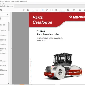Dynapac Static three‐drum roller CS1400 IIIB 4f parts Catalogue Manual  - PDF DOWNLOAD