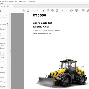 Dynapac Tamping roller CT3000 Tier 3 Spare parts list Manual  - PDF DOWNLOAD