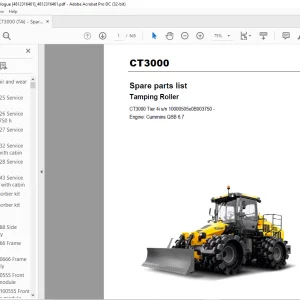 Dynapac Tamping roller CT3000 Tier 4i Spare parts list Manual  - PDF DOWNLOAD