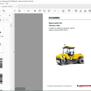 Dynapac Vibratory Roller CC4200C Parts Manual 4812159954_B PDF DOWNLOAD