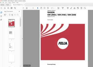 FELLA EU RADON KM 2940 FP FP-V RADON KM 3140 FP FP-V RADON KM 3340 FP FP-V Drum Mower Operators Manual PDF DOWNLOAD