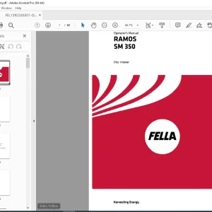 FELLA EU RAMOS SM 350 Disc Mower Operators Manual PDF DOWNLOAD