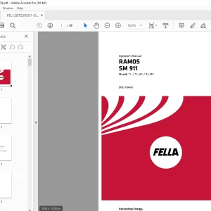 FELLA EU RAMOS SM 911 TL TL-KC TL-RC  Disc Mower Operators Manual PDF DOWNLOAD