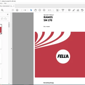 FELLA Eu RAMOS SM 270 Disc Mower Operators Manual PDF DOWNLOAD