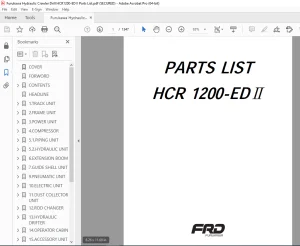 FURUKAWA HCR1200-ED Ⅱ Parts Manual PDF DOWNLOAD