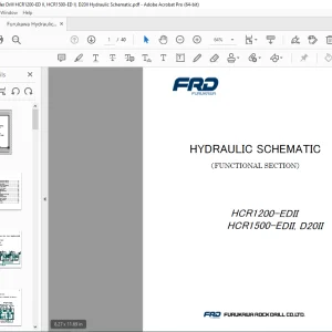 FURUKAWA HCR1200-EDII HCR1500-EDII D20II HYDRAULIC SCHEMATIC (FUNCTIONAL SECTION) PDF DOWNLOAD